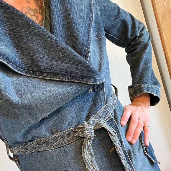 See by Chloé denim trench coat with braided belt - Picture 8 of 10